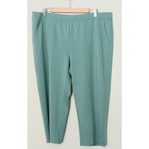 Denim & Co. Pants Women's Size XLP Double Knit Petite Jersey Straight Leg Crop